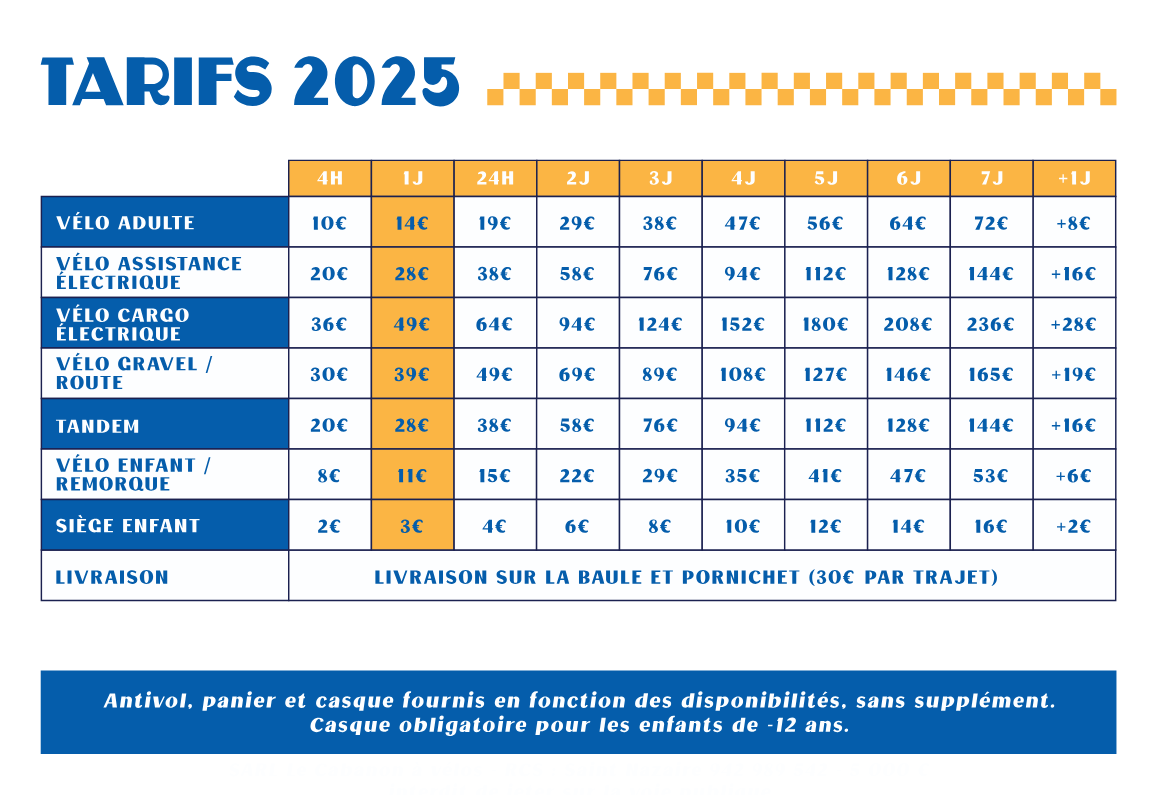 Tarifs loc